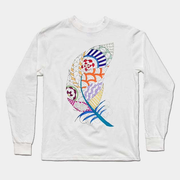 Feather Long Sleeve T-Shirt by wildmagnolia